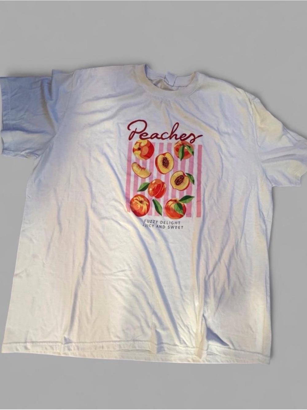 Peaches Graphic Tee - White Women's Short Sleeve